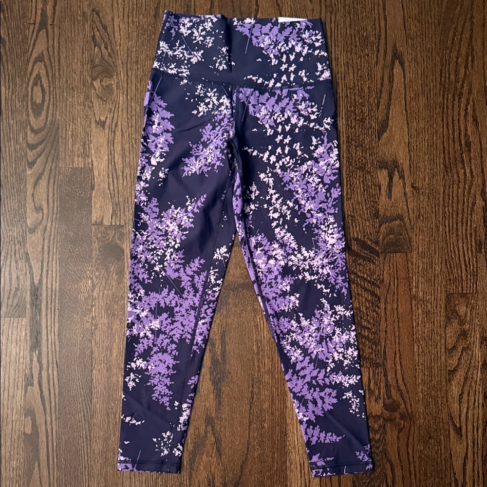 NWT Aerie Purple Floral Leggings M